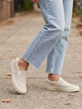 Vans 59 Pig Suede “Oatmeal/Snow White” Slip On Sneakers Sz 9